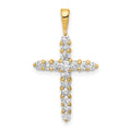 14k AA Diamond Cross Pendant