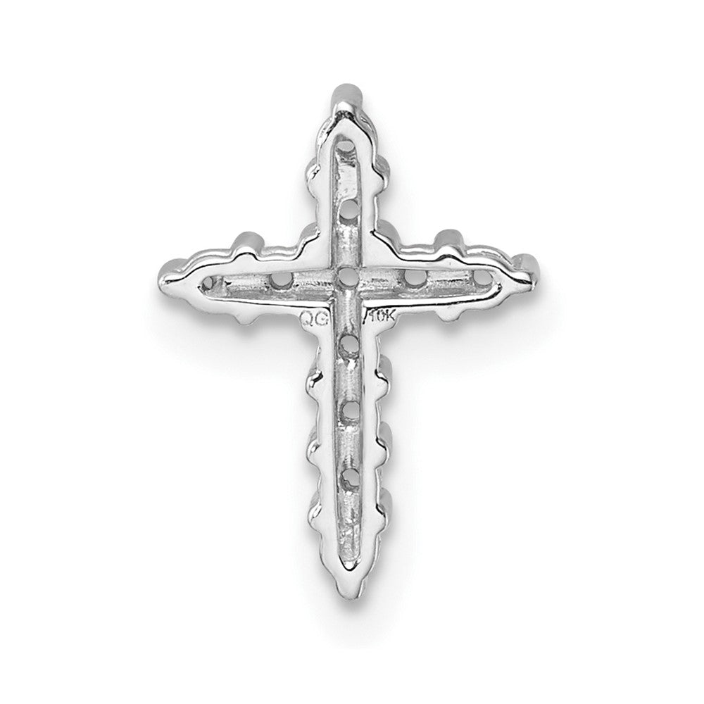 10K White Gold Diamond Cross Pendant Mounting