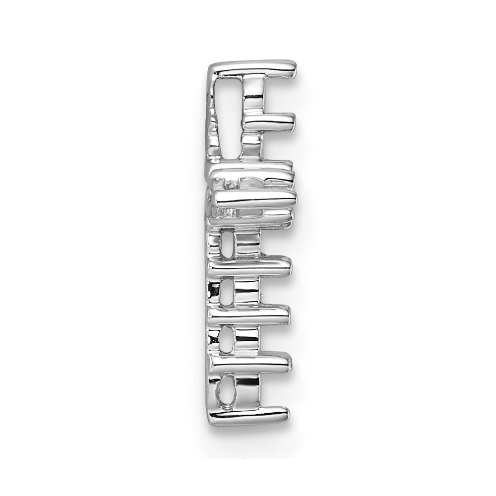 14k White Gold 1/3ct Cross Chain Slide Mounting