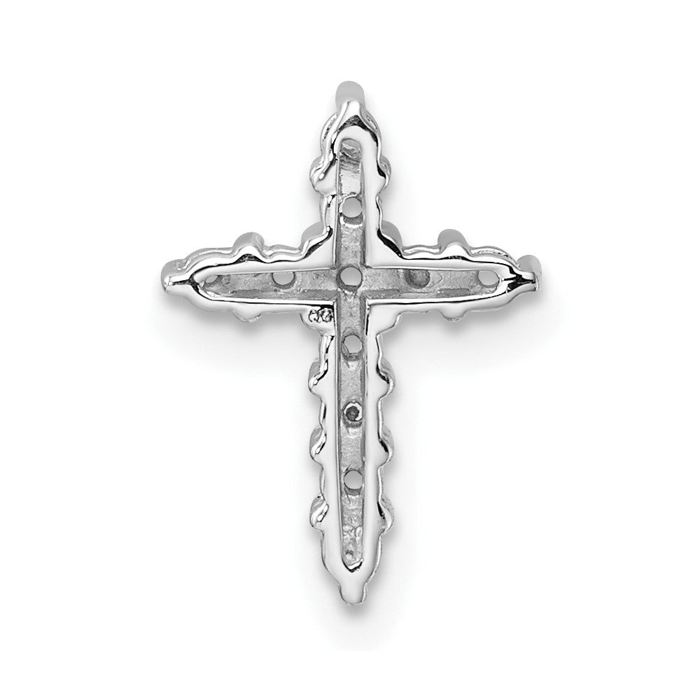 14k White Gold 1/3ct Cross Chain Slide Mounting