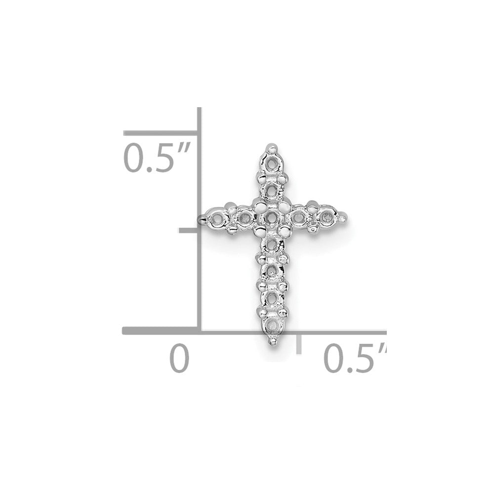 14k White Gold 1/3ct Cross Chain Slide Mounting