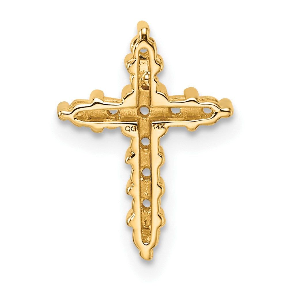 14k 1/3ct Cross Chain Slide Mounting