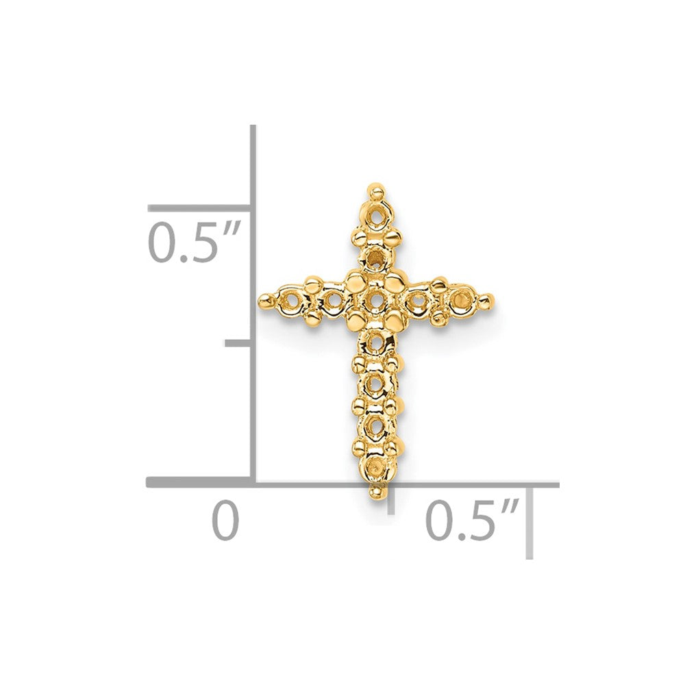 14k 1/3ct Cross Chain Slide Mounting