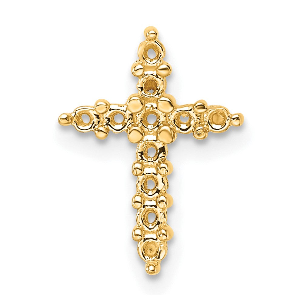 14k 1/3ct Cross Chain Slide Mounting