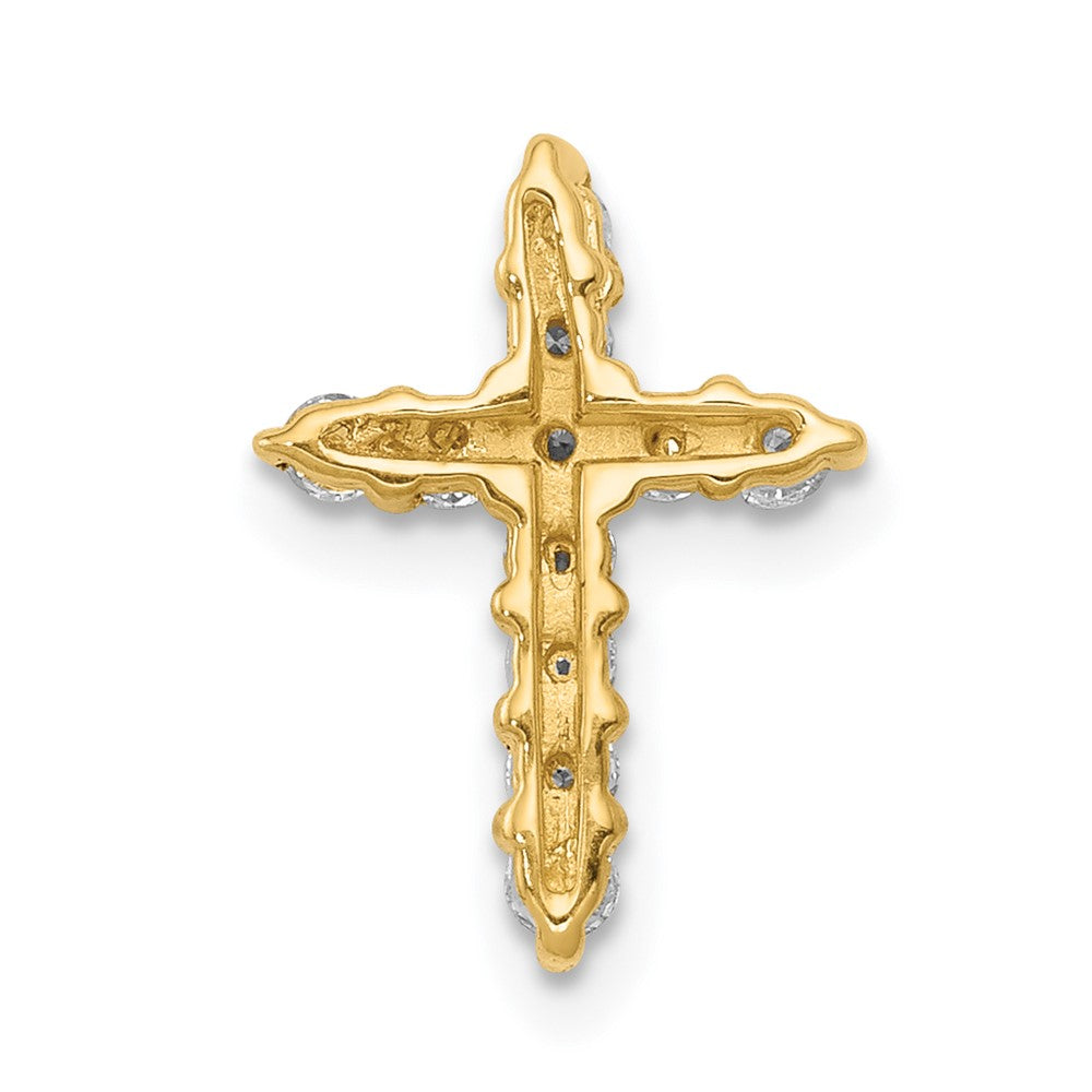 14k AA 1/3ct. Diamond Cross Pendant