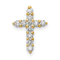 14k AA 1/3ct. Diamond Cross Pendant