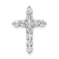 14k White Gold AA 3/4ct. Diamond Cross Chain Slide