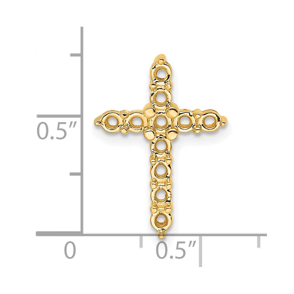 14k 3/4ct Cross Chain Slide Mounting