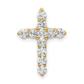 14k AA 3/4ct. Diamond Cross Chain Slide