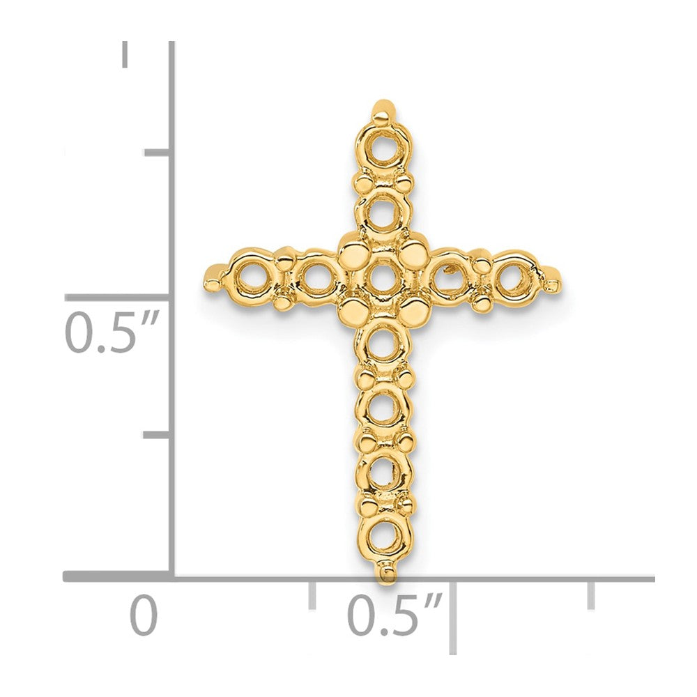 14k 1ct Cross Chain Slide Mounting