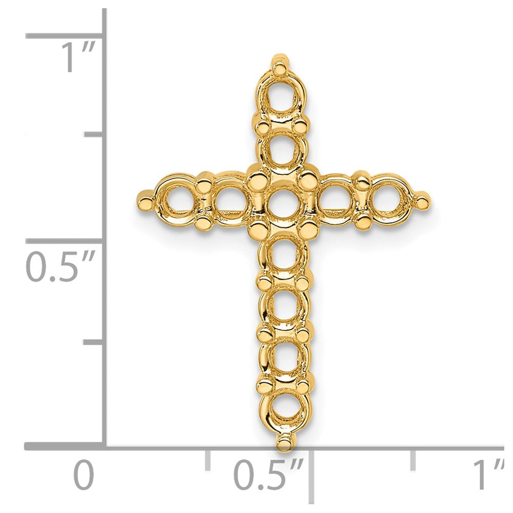 14k 1 1/4ct Cross Pendant Mounting