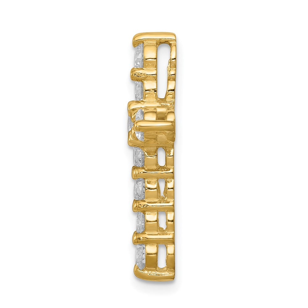 14k AA 1.25ct. Diamond Cross Chain Slide