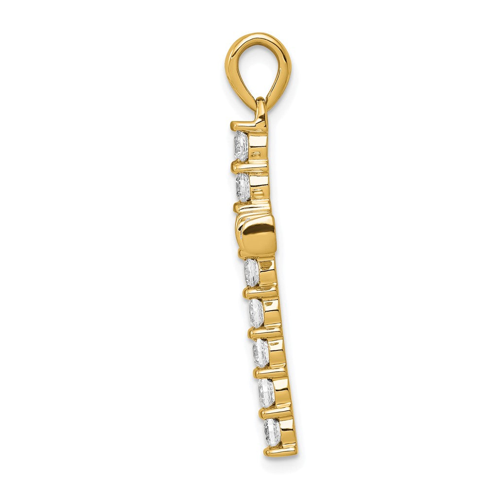 14k A 3/4ct. Diamond Latin Cross Pendant