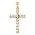 14k A 3/4ct. Diamond Latin Cross Pendant