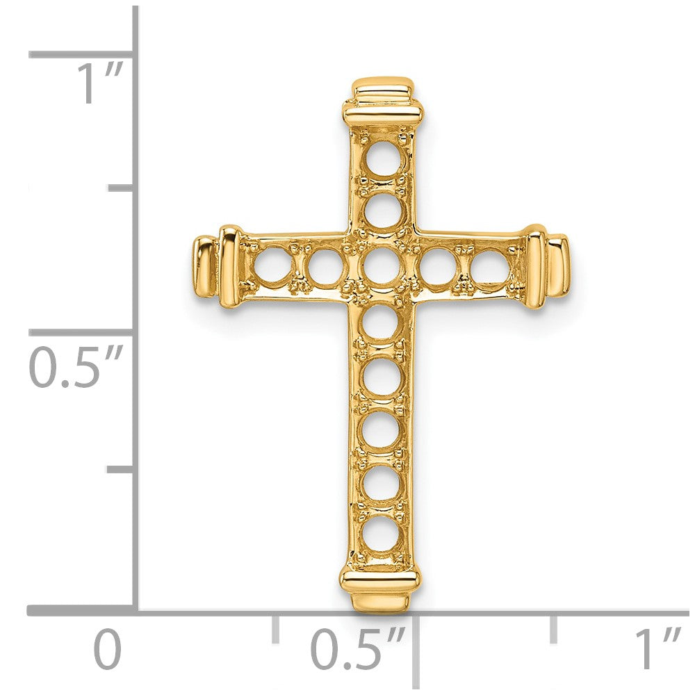 14k Latin Cross Chain Slide Mounting