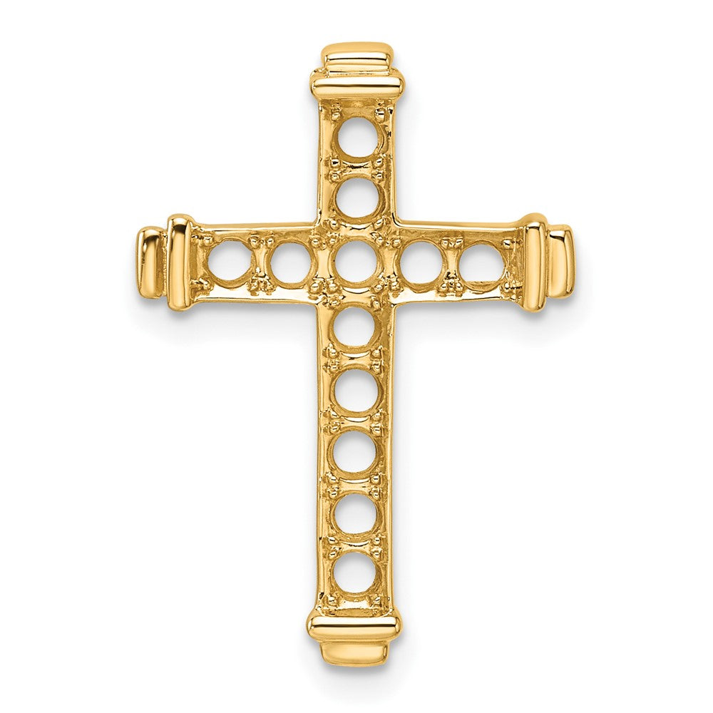 14k Latin Cross Chain Slide Mounting