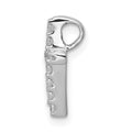 14k White Gold 1/5ct. Diamond Latin Cross Chain Slide