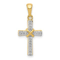 10K 1/6ct. Diamond Latin Cross Pendant
