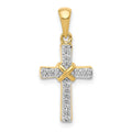 14k 1/6ct. Diamond Latin Cross Pendant