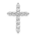 10K White Gold 3/4ct. Diamond Cross Chain Slide