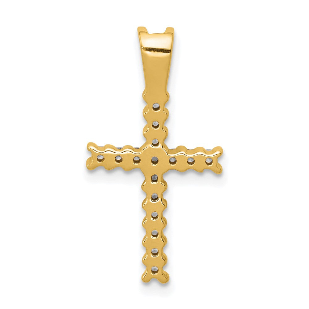 14k Diamond Latin Cross Pendant