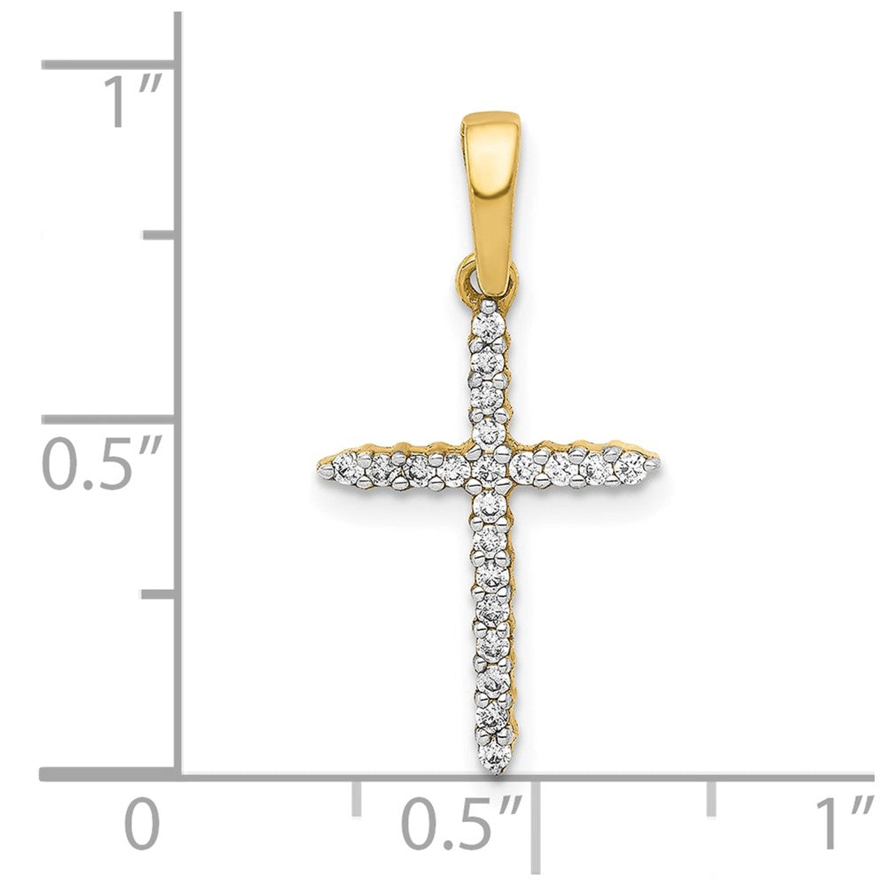 10K 1/6ct. Diamond Cross Pendant