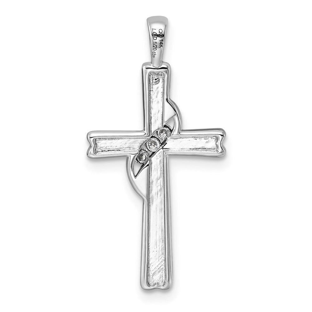 14k AA Diamond Cross Pendant