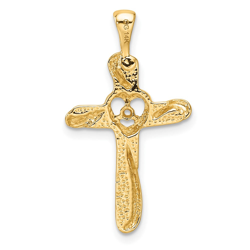 14k Diamond Cross Pendant Mounting