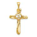 14k AA Diamond Cross Pendant
