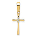 10K .02ct. Diamond Cross Pendant