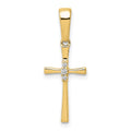 14K .02ct. Diamond Cross Pendant
