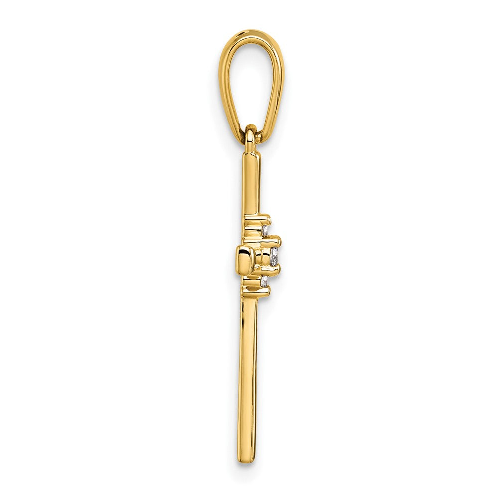 14k 1/20ct. Diamond Cross Pendant