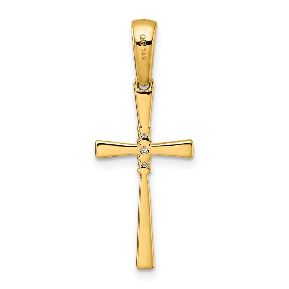 14k 1/20ct. Diamond Cross Pendant
