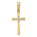14k 1/20ct. Diamond Cross Pendant
