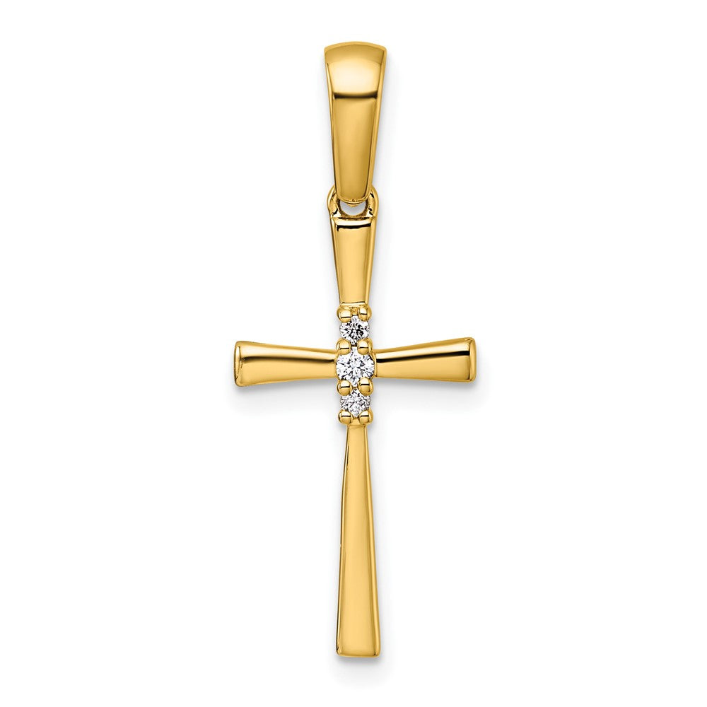 14k 1/20ct. Diamond Cross Pendant