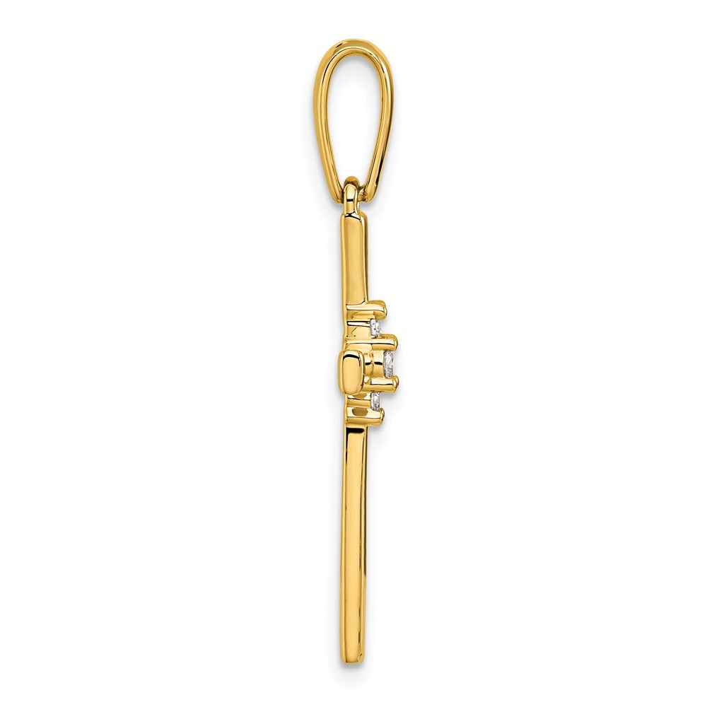 14k 1/15ct. Diamond Cross Pendant