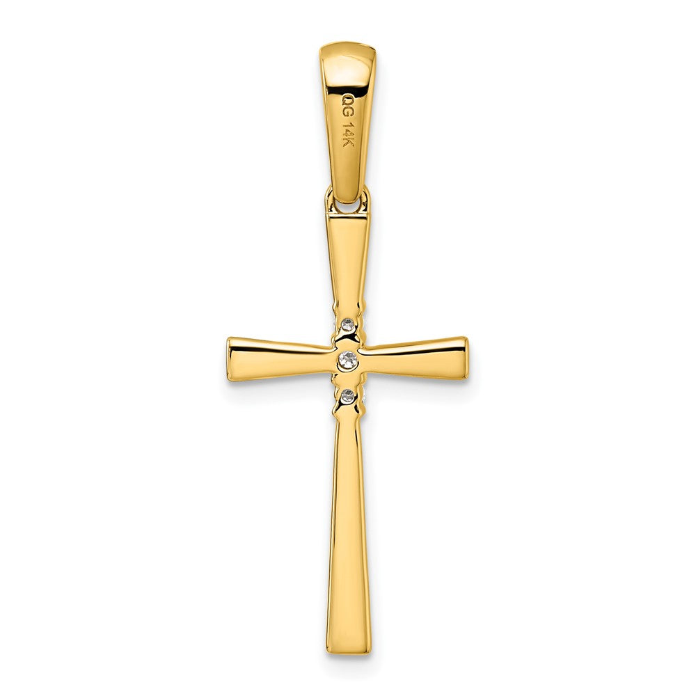 14k 1/15ct. Diamond Cross Pendant
