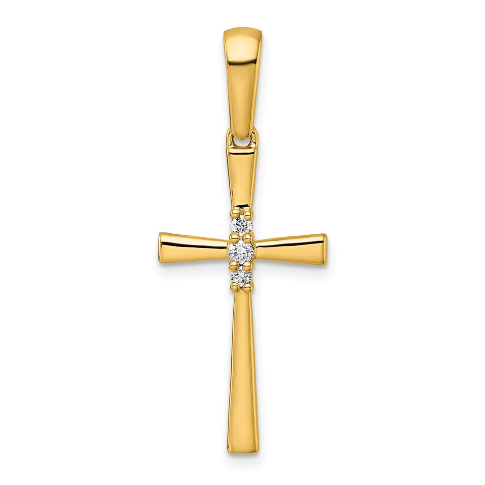 14k 1/15ct. Diamond Cross Pendant