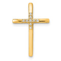 14k .03ct. Diamond Cross Chain Slide