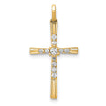 14k 1/10ct. Diamond Cross Pendant