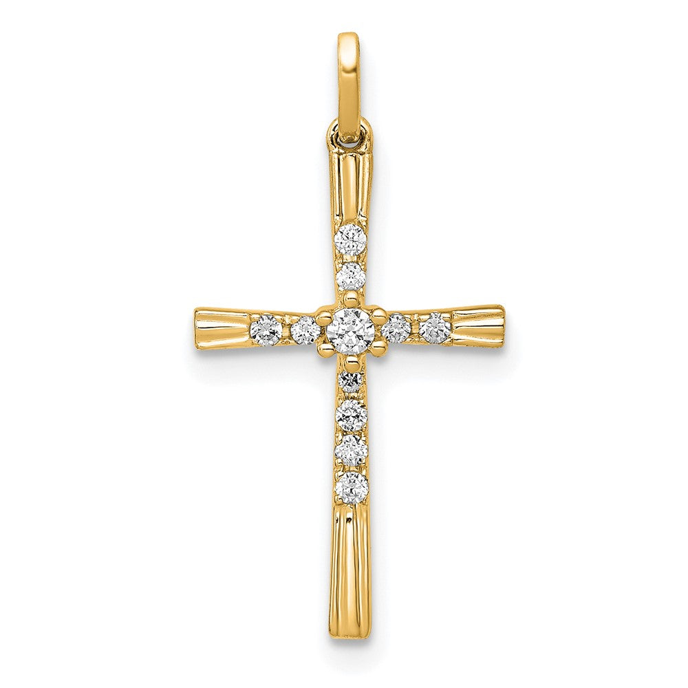 14k 1/10ct. Diamond Cross Pendant