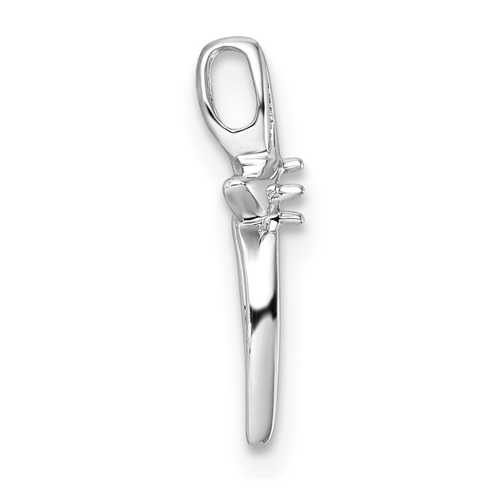 10K White Gold Cross Pendant Mounting