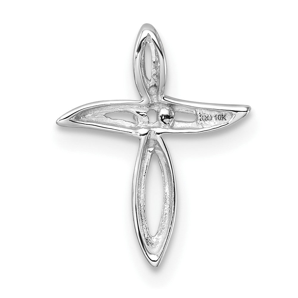 10K White Gold Cross Pendant Mounting