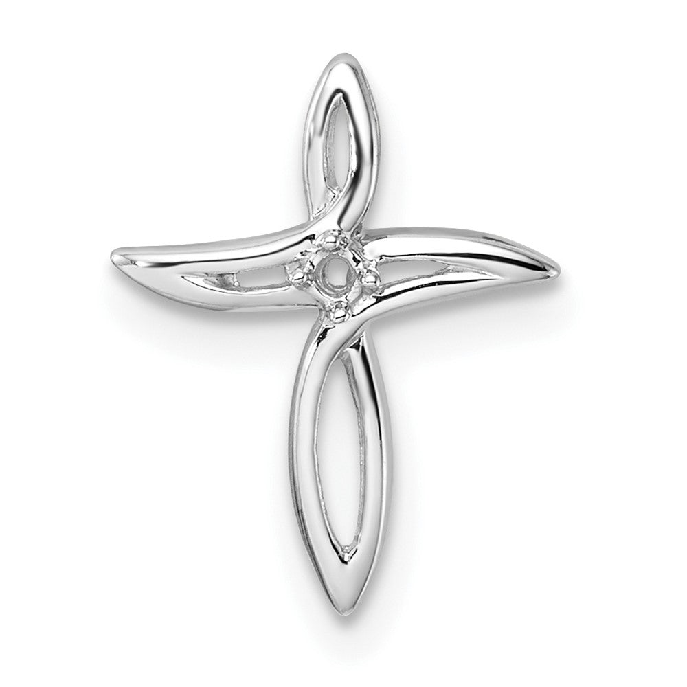 10K White Gold Cross Pendant Mounting