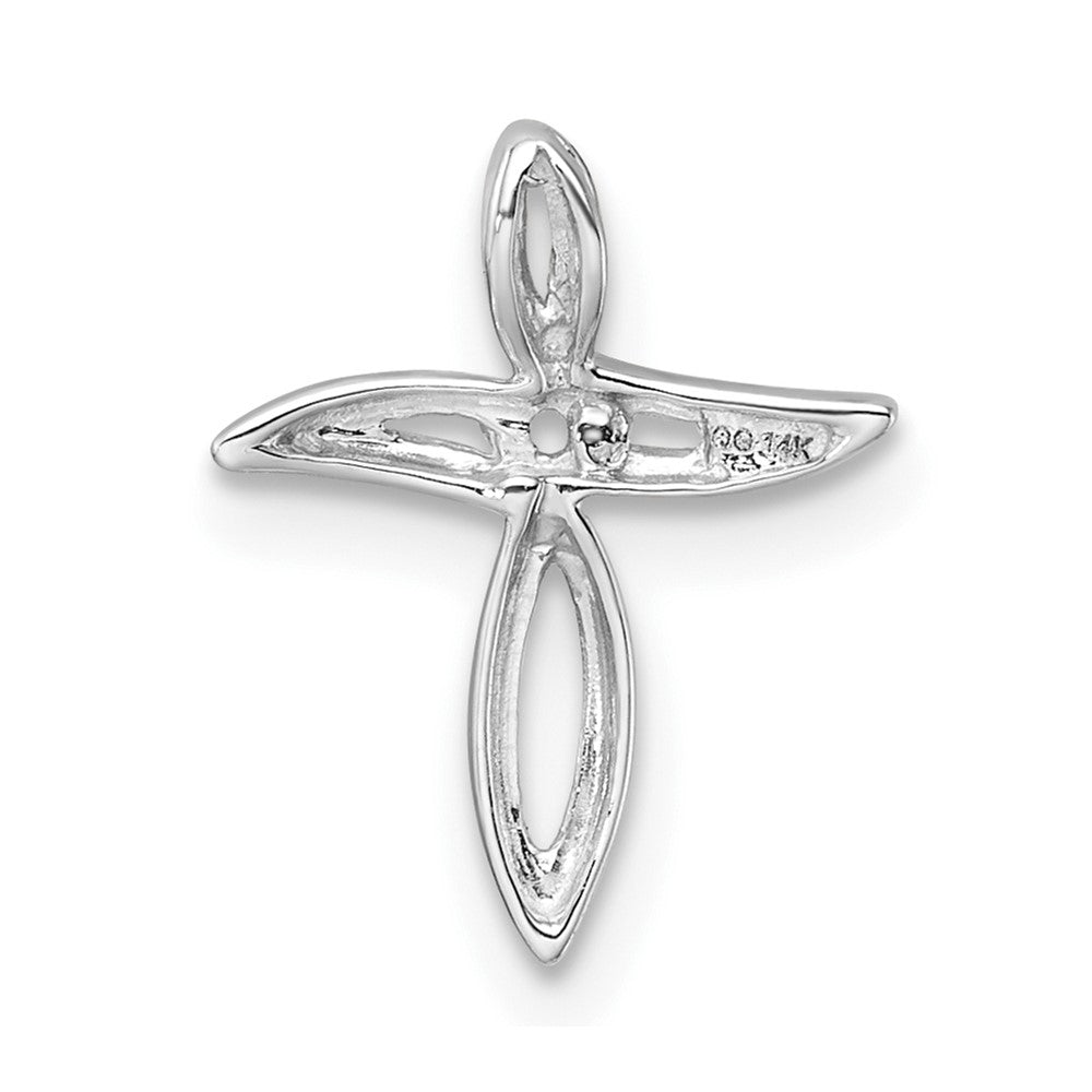 14k White Gold Cross Pendant Mounting