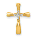10K Diamond Cross Slide Pendant