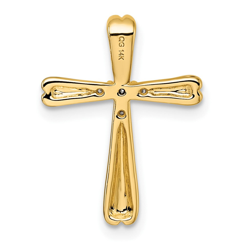 14k Diamond Cross Slide Pendant