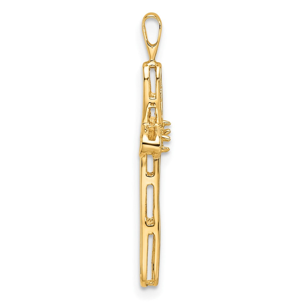 14k Cross Pendant Mounting