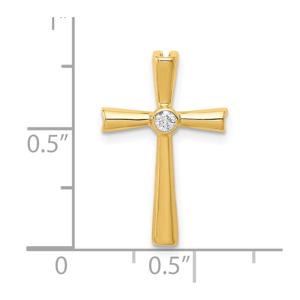 10K AA Diamond Cross Pendant