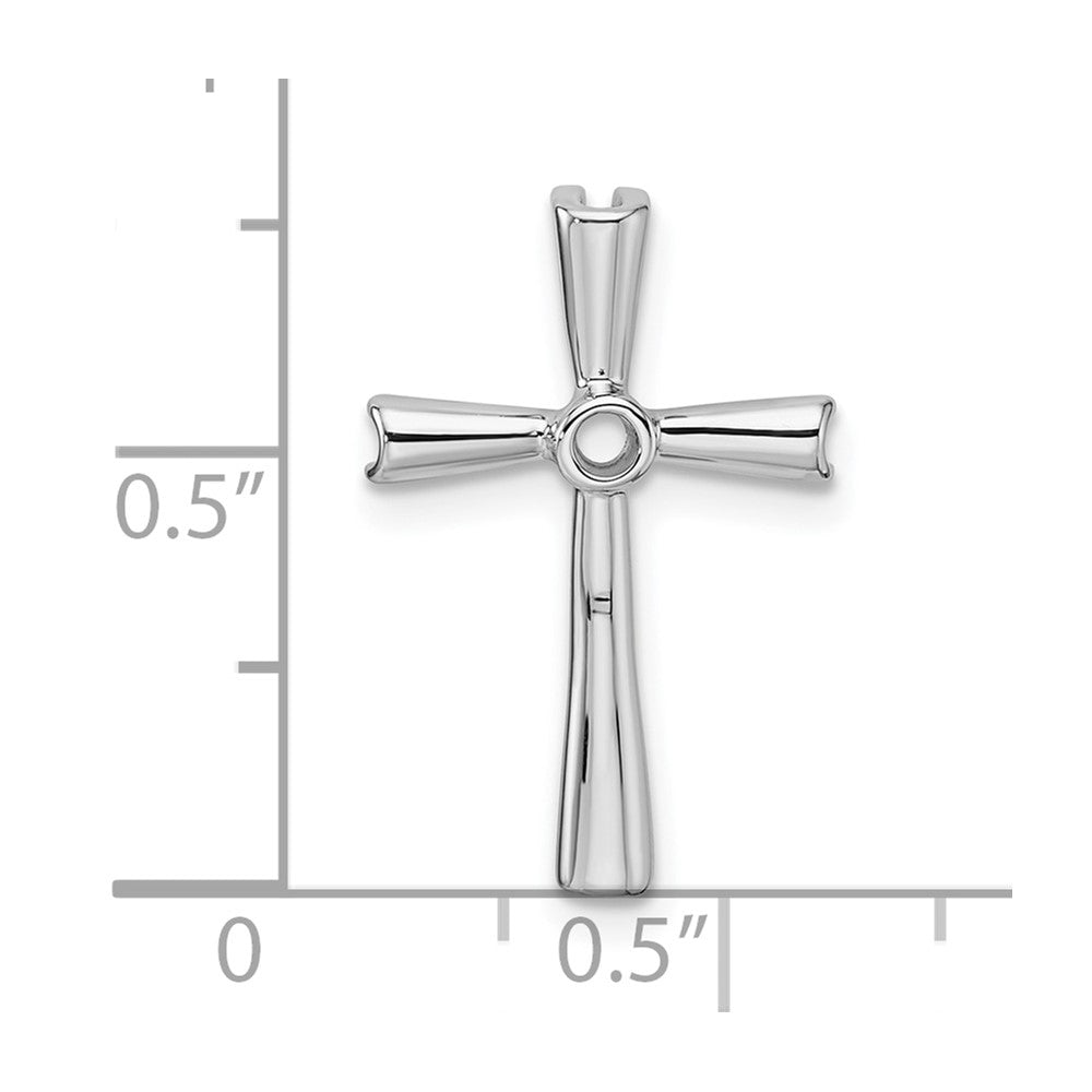 14k White Gold Cross Chain Slide Mounting